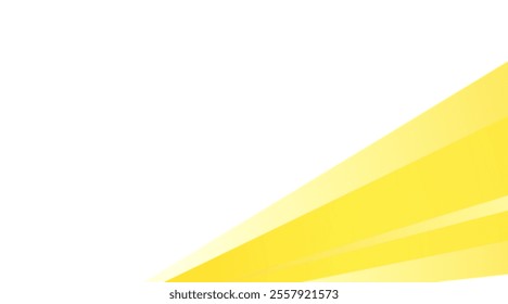 Minimalist and simple yellow abstract shape on white background for presentation