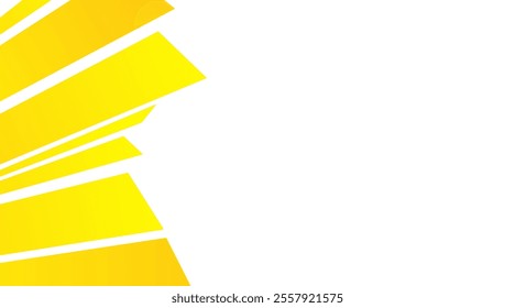 Minimalist and simple yellow abstract shape on white background for presentation