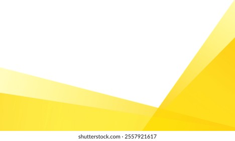 Minimalist and simple yellow abstract shape on white background for presentation