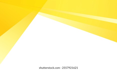 Minimalist and simple yellow abstract shape on white background for presentation