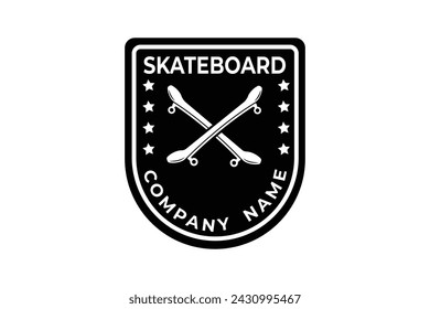 Minimalist Skateboard Logo Design, Street Style Skateboard Logo, Extreme Skateboarding Brand Symbol, Skate Culture Logo Design, Dynamic Skateboard Icon, Skateboard Badge, Skating Logo, Skateboarding