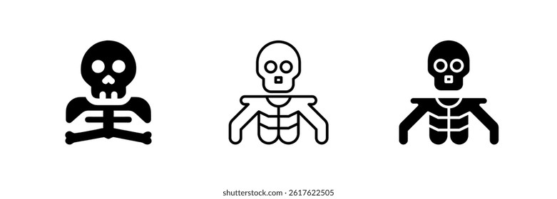 Minimalist Skeleton Vector Icon set