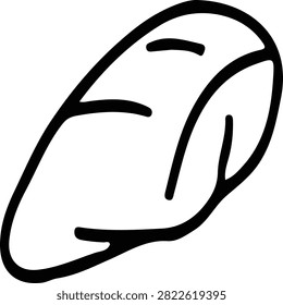 Minimalist sketch showing a basic mouse cursor shape