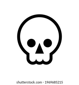 Minimalist Skull Death Symbol Vector 