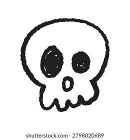 Minimalist skull head drawing