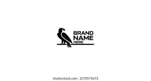 Minimalist Sleek and Elegant Modern Falcon Silhouette Logo