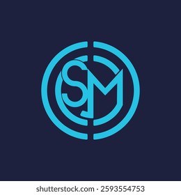 Minimalist SM logo design featuring sleek typography and modern aesthetics.