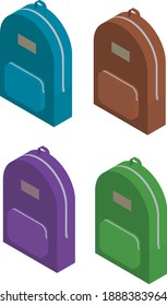 Minimalist small backpacks of different colors