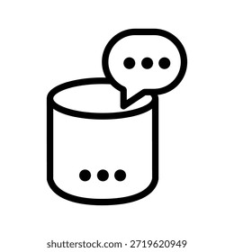 Icono de altavoz inteligente minimalista con una burbuja de chat arriba, que representa el asistente de voz, la interacción de IA, el control inteligente del hogar y la tecnología de comunicación de voz