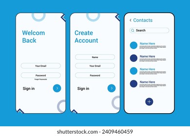 Minimalist smartphone ui mobile app template design | Abstract mobile app to learn languages template | Modern colored mobile app landing page template | Modern graphic elements gradient landing page 