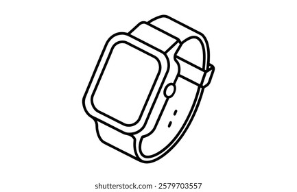 Minimalist Smartwatch Health Tracker Icon