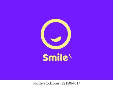 minimalist smlie letter O with wordmark typography