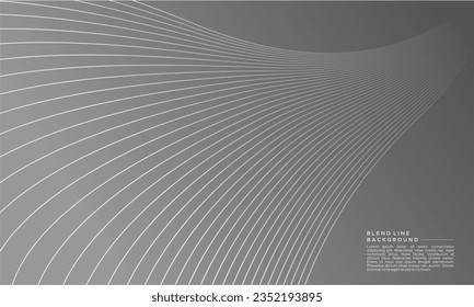 Fondo abstracto de líneas de onda suave minimalista. Diseño de línea de mezcla de curvas modernas.