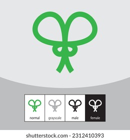 Minimalist Snake Logo. Green Color. - Vector