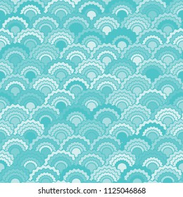 Minimalist snake skin scales squama background, vector seamless fabric pattern, tiled textile print. Traditional chinese squama scales seamless arc tiles structure. Iguana skin pattern.