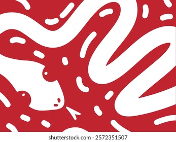 Minimalist Snake Vector Background Design, Ideal for use in branding materials, presentations, posters, or digital designs. Represents themes of transformation, wisdom, and elegance.