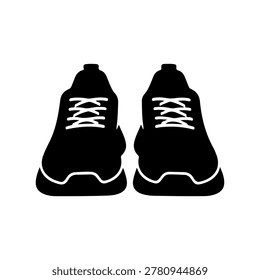 Minimalist Sneakers Silhouette Icon Vector