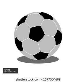 Minimalist Soccer Ball with shadows. Vector illustration.