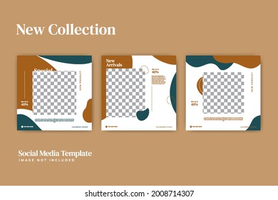 Minimalist social media and fashion  post template