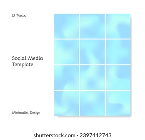 Minimalist social media feeds template.