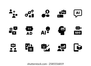 Minimalist social media icons for branding