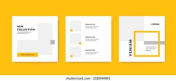 Minimalist social media layouts, simple business post templates, multipurpose bundle for company promotion, creative editable web banners, square corporate designs, universal digital marketing tools 