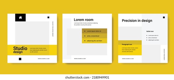 Minimalist social media layouts, simple business post templates, multipurpose bundle for company promotion, creative editable web banners, square corporate designs, universal digital marketing tools 