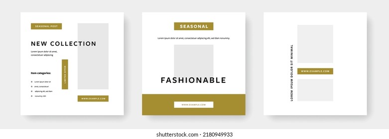 Minimalist social media layouts, simple business post templates, multipurpose bundle for company promotion, creative editable web banners, square corporate designs, universal digital marketing tools 