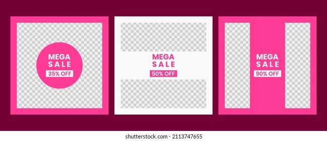 Minimalist Social media post Instagram template fashion. Banner fashion sale promotion.