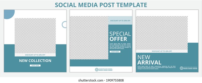 Minimalist social media post template