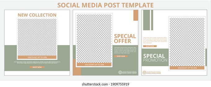 Minimalist social media post template