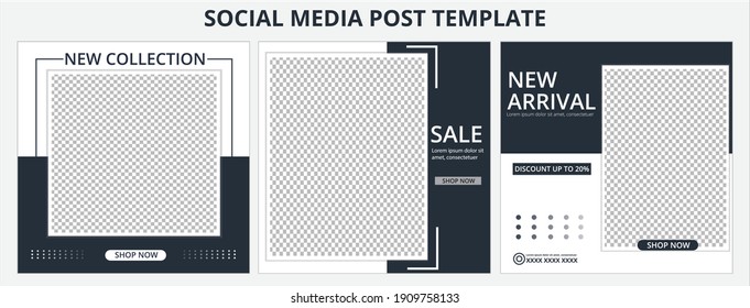 Minimalist social media post template