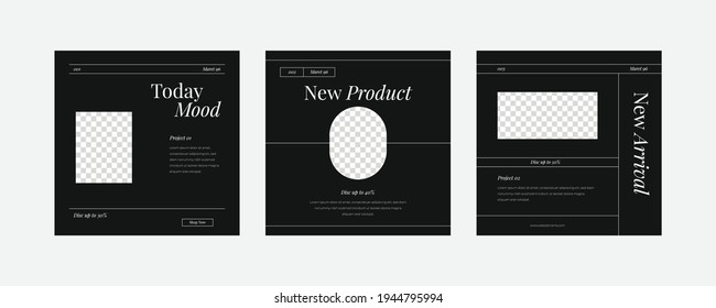 Minimalist social media post template. Aesthetic social media post. Fashion sale social media post template