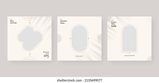 Minimalist social media post template. Trendy editable social media post template. template design. Vector illustration.