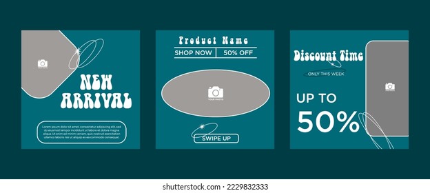 Minimalist social media post template. Trendy editable social media post template. template design. Vector illustration.