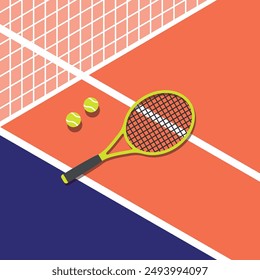 Minimalist social media post for a tenis match