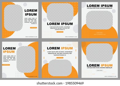 Minimalist social media post vector template bundle. Editable perfect for promoting your products
