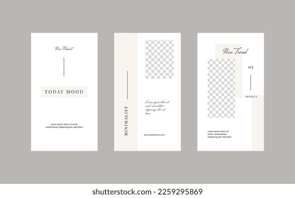 Minimalist social media story template