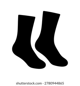 Minimalist Socks Silhouette Icon Vector