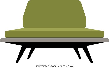 Sofá minimalista Ilustración vectorial plana