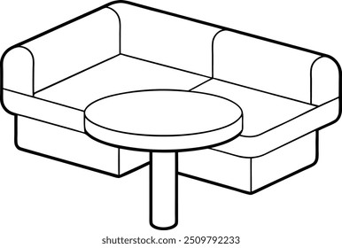 Minimalist sofa outline of a sectional modern sofa set