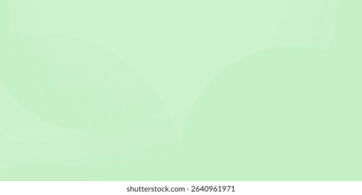 Minimalist soft Abstract Background in Gradient green and white Tones with Circles. Circle effect style geometric, abstract background. 