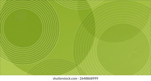 Minimalistischer weicher abstrakter Hintergrund in Farbverlauf-Grün-Weiß-Tönen mit Kreisen. Kreiseffektstil geometrisch, abstrakter Hintergrund. Vektor EPS 10