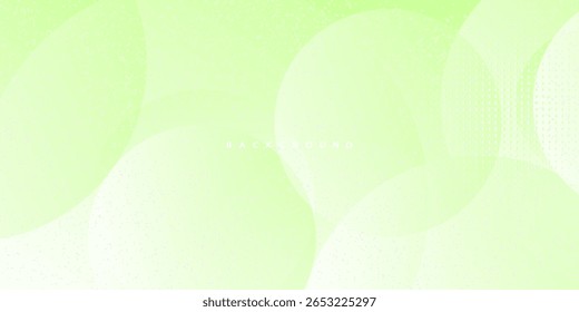 Minimalist soft Abstract Background in Gradient green and white Tones with Circles. Circle effect style geometric, abstract background. 