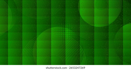 Minimalist soft Abstract Background in Gradient green and white Tones with Circles. Circle effect style geometric, abstract background. 