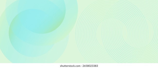 Fondo Abstractas suave minimalista en tonos verdes y blancos degradados con círculos. Estilo de efecto de círculo geométrico, fondo abstracto.