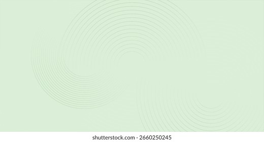 Plano de fundo abstrato suave minimalista em tons de verde e branco gradiente com círculos. Estilo de efeito de círculo geométrico, plano de fundo moderno