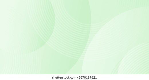 Minimalist soft Abstract Background in Gradient green and white Tones with Circles. abstract circle background.