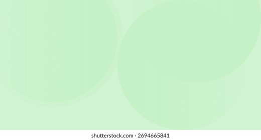 Plano de fundo abstrato suave minimalista em tons de verde e branco gradiente com círculos. Estilo de efeito de círculo geométrico, fundo abstrato. 