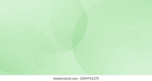 Minimalist soft Abstract Background in Gradient green and white Tones with Circles. abstract circle background.